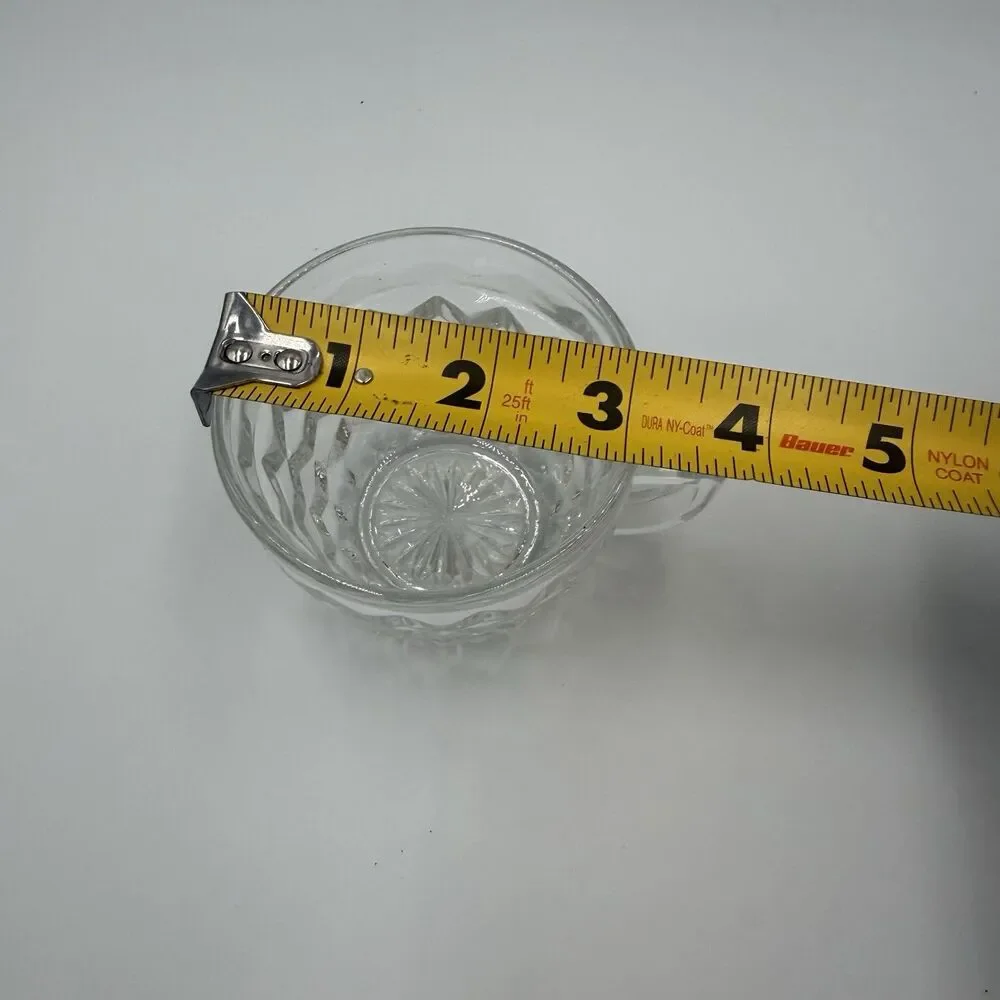 Fostoria 1960s American D-handle Elegant Glass Cubist Punch Orphan Set Of 4 READ